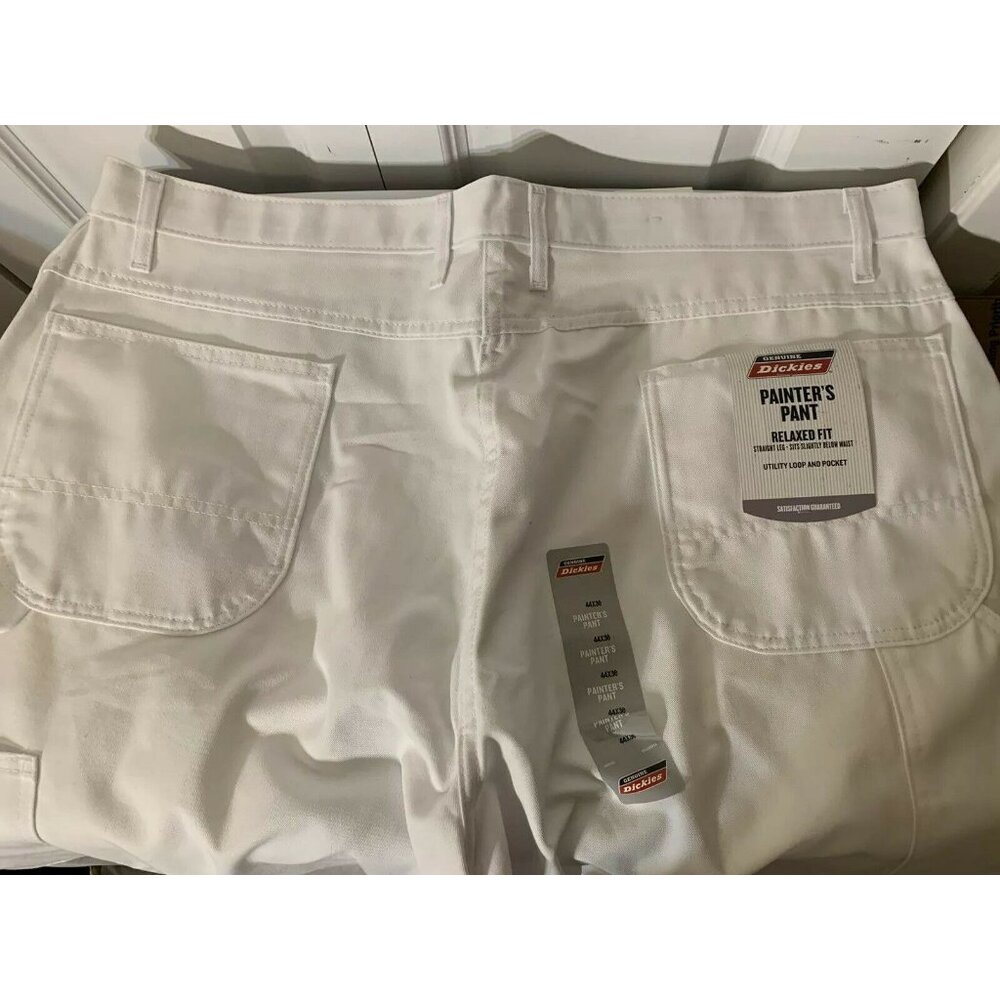 New Dickies Carpenter Painters Pant Jeans White Men 44 X 30 Relaxed Fit Straight - Picture 5 of 6